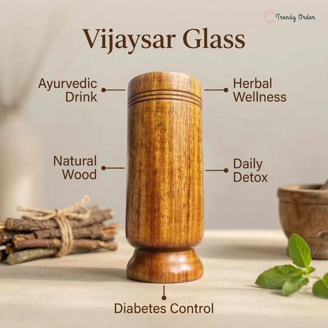 Weight Loss and Body Detox Water Wooden Glass (100% Natural)