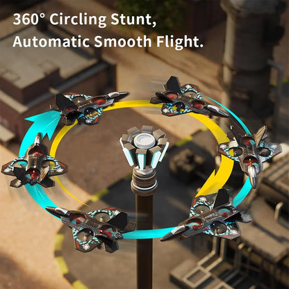 2-in-1 RC Jet Fighter & Mini Quadcopter Drone - 360° Stunt Flip, 2.4GHz Easy-to-Fly Remote Control Plane for Kids & Adults
