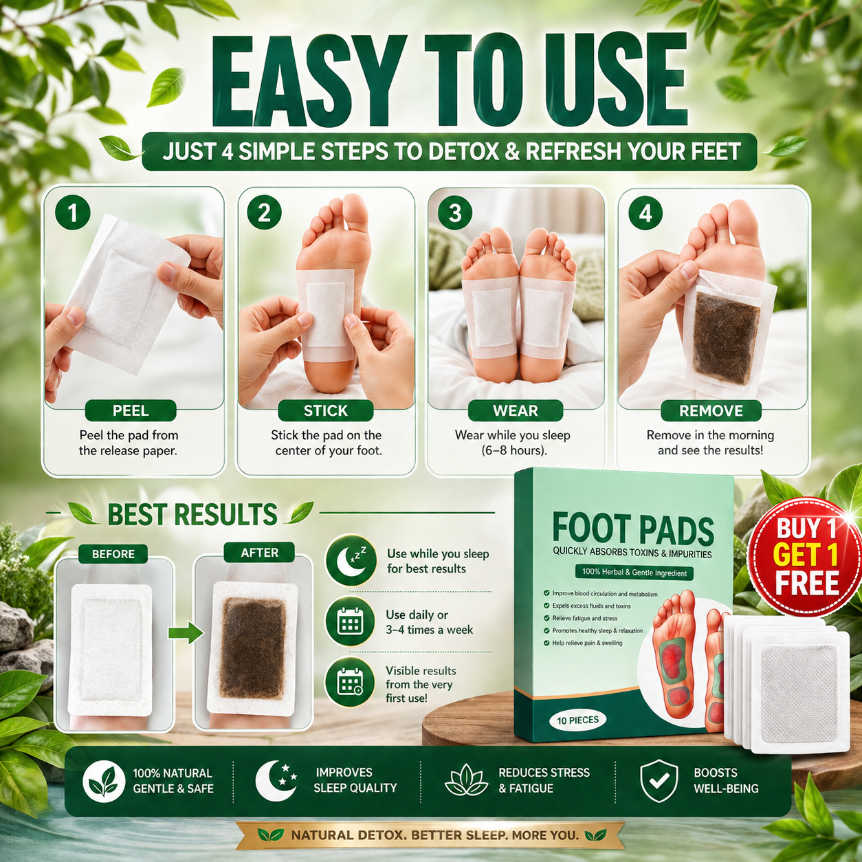 Sleep & Relax Foot Patches | Buy 1 Get 1 FREE